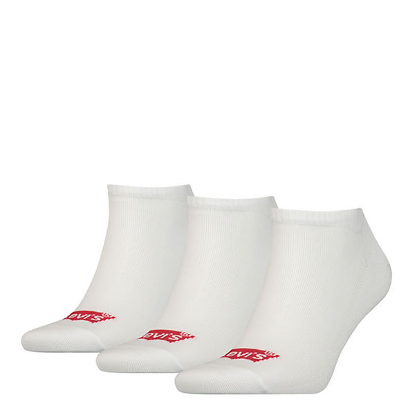 LEVIS LEVI´S Unisex 3er Pack Sportsocken - Low Cut BATWING, Logo, einfarbig Socken