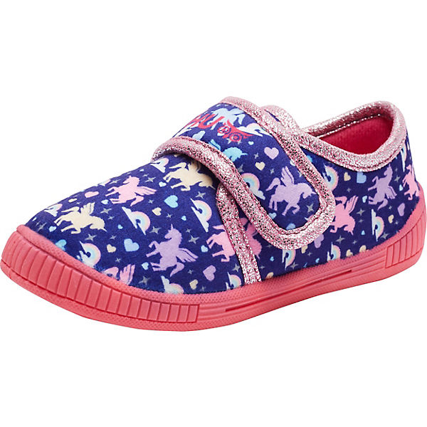 Schuhe Geschlossene Hausschuhe OHU Hausschuhe O-ANDY für Mädchen von OHU pink/blau