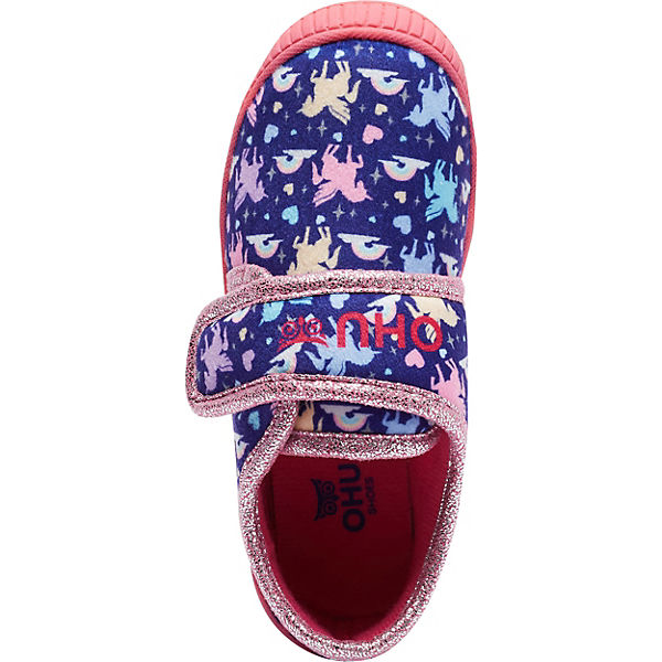 Schuhe Geschlossene Hausschuhe OHU Hausschuhe O-ANDY für Mädchen von OHU pink/blau