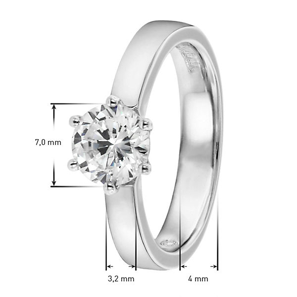 Accessoires Ringe VIVENTY Verlobungsring Silber 925 Antragsring Zirkonia Damen-Ring Ringe silber