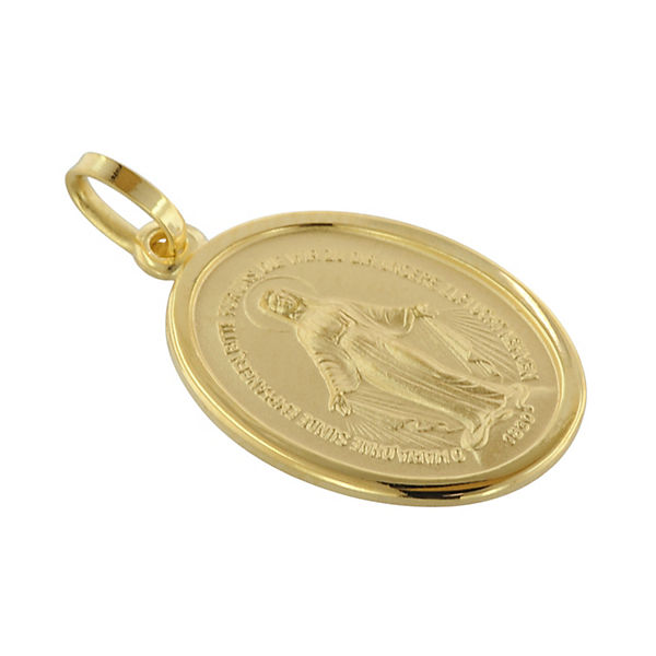 Accessoires Halsketten trendor Milagrosa Anhänger 333 Gold 18 mm + vergoldete Silberkette Halsketten gold Accessoires Halsketten trendor Milagrosa Anhänger 333 Gold 18 mm + vergoldete Silberkette Halsketten gold