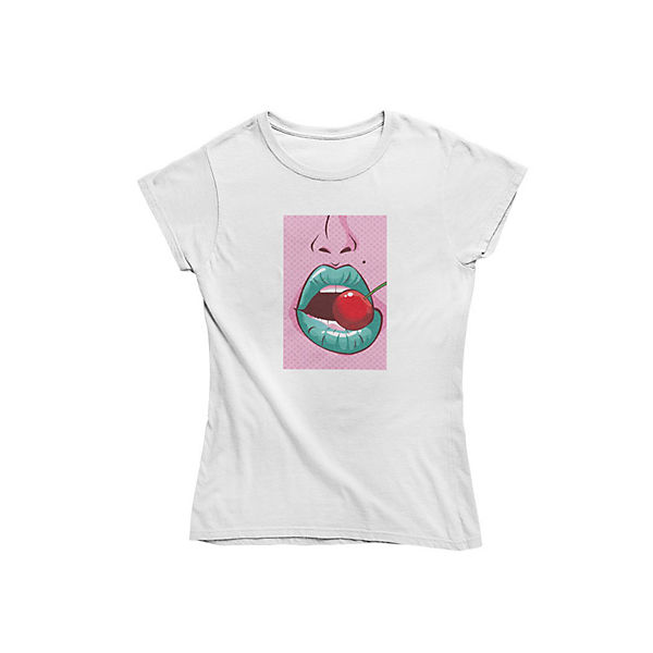 Damen T Shirt -Cherry lips T-Shirts