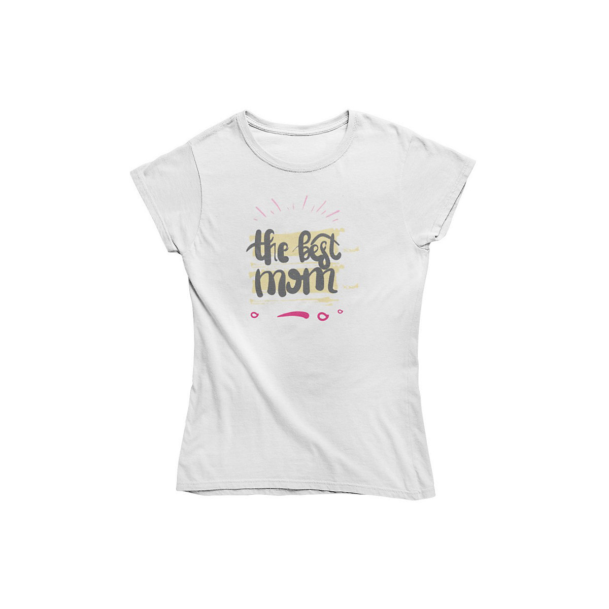 mamino Damen T Shirt -The best mom T-Shirts weiß