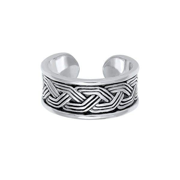 Accessoires Ringe Kuzzoi Kuzzoi Ring Herren Bandring Ornament Design Offen 925 Silber Ringe silber