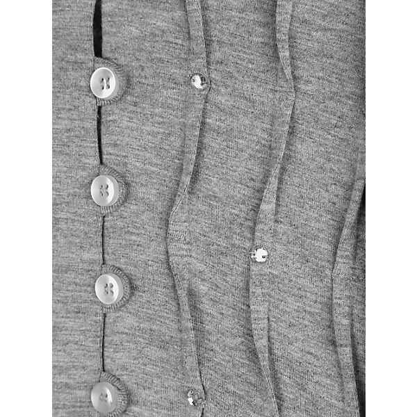 Bekleidung T-Shirts MONA Shirt mit dekorativer Strassstein-Zier grau