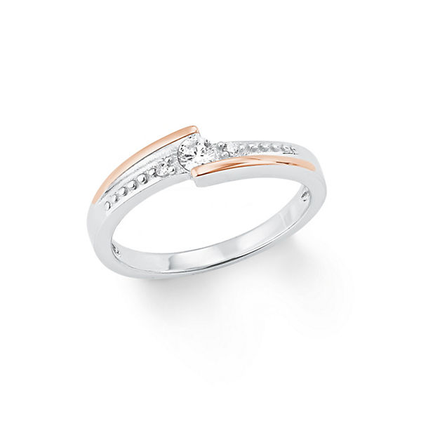 Ring für Damen, Sterling Silber 925, Zirkonia (synth.) Ringe