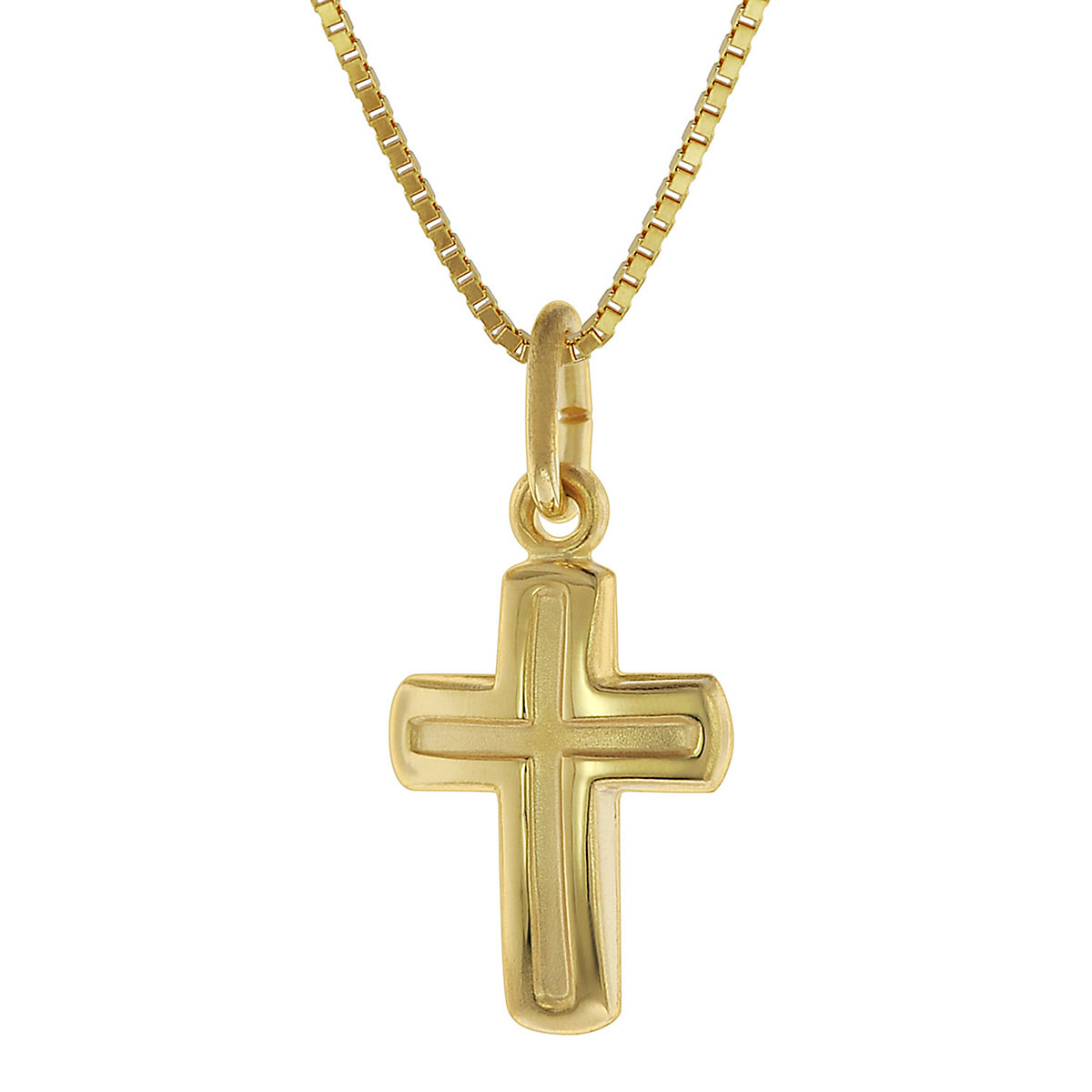 trendor Kinderkette mit Kreuz-Anhänger Gold 333 / 8 Karat Halsketten gold