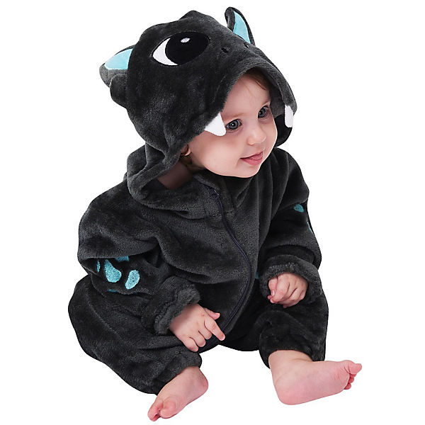 Baby Strampler Kostüm (Einhorn, Drache, Fuchs, Panda, Dino, Pinguin, und mehr) Kinderkostüme