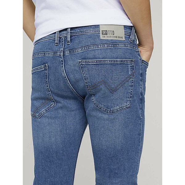 Bekleidung Slim Jeans TOM TAILOR Denim Jeanshosen Slim Piers Strech Jeans Jeanshosen stein