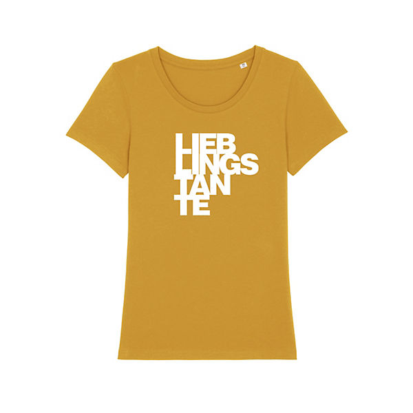 Bekleidung T-Shirts wat APPAREL T-Shirt Lieblingstante T-Shirts gelb