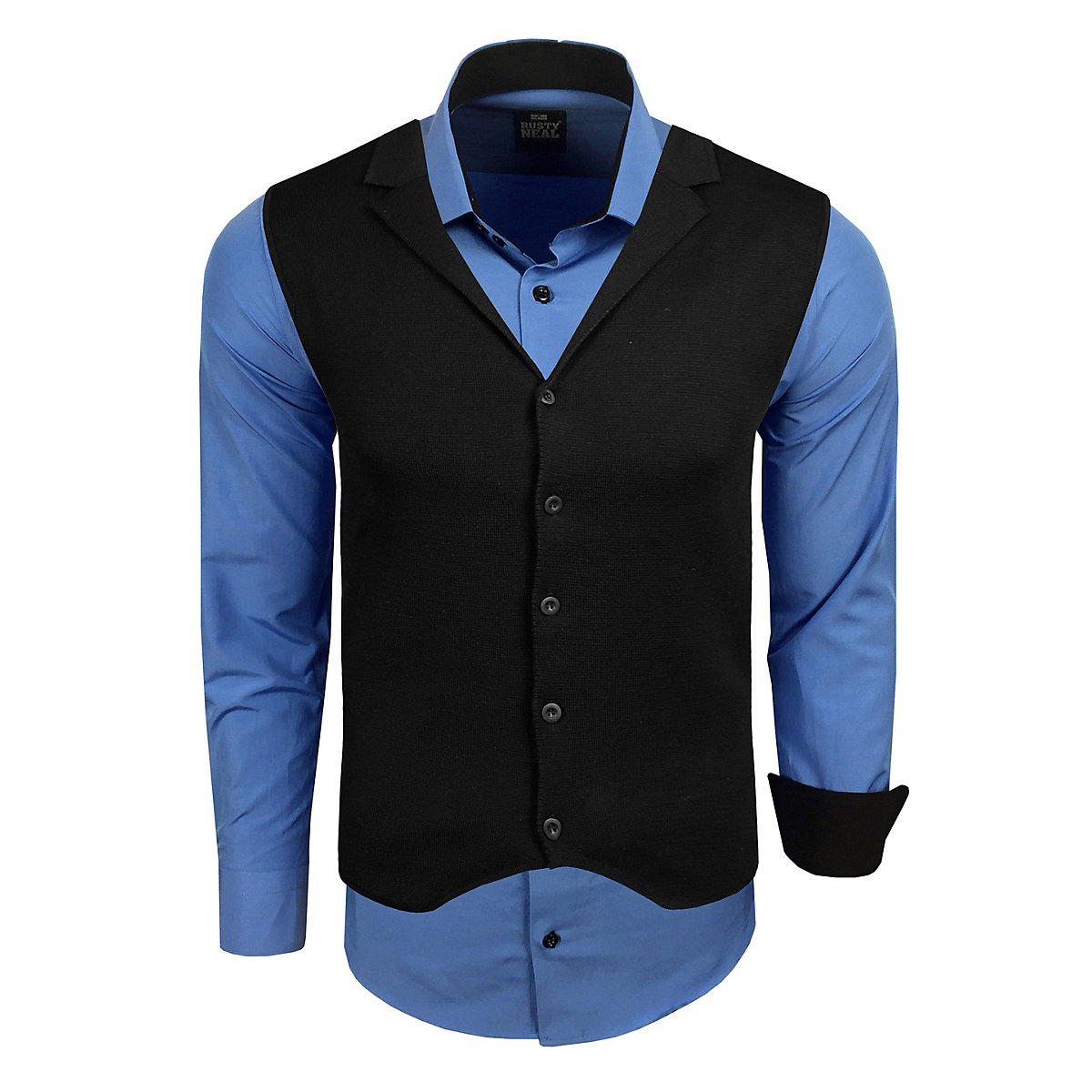 RUSTY NEAL Hemden-Set blau