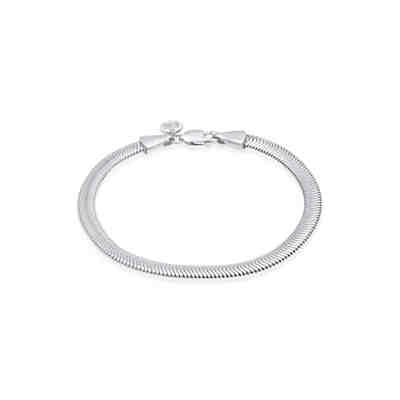 Elli Premium Armband Flach Elegant Schlangenkette Fischgräte 925 Silber Armbänder