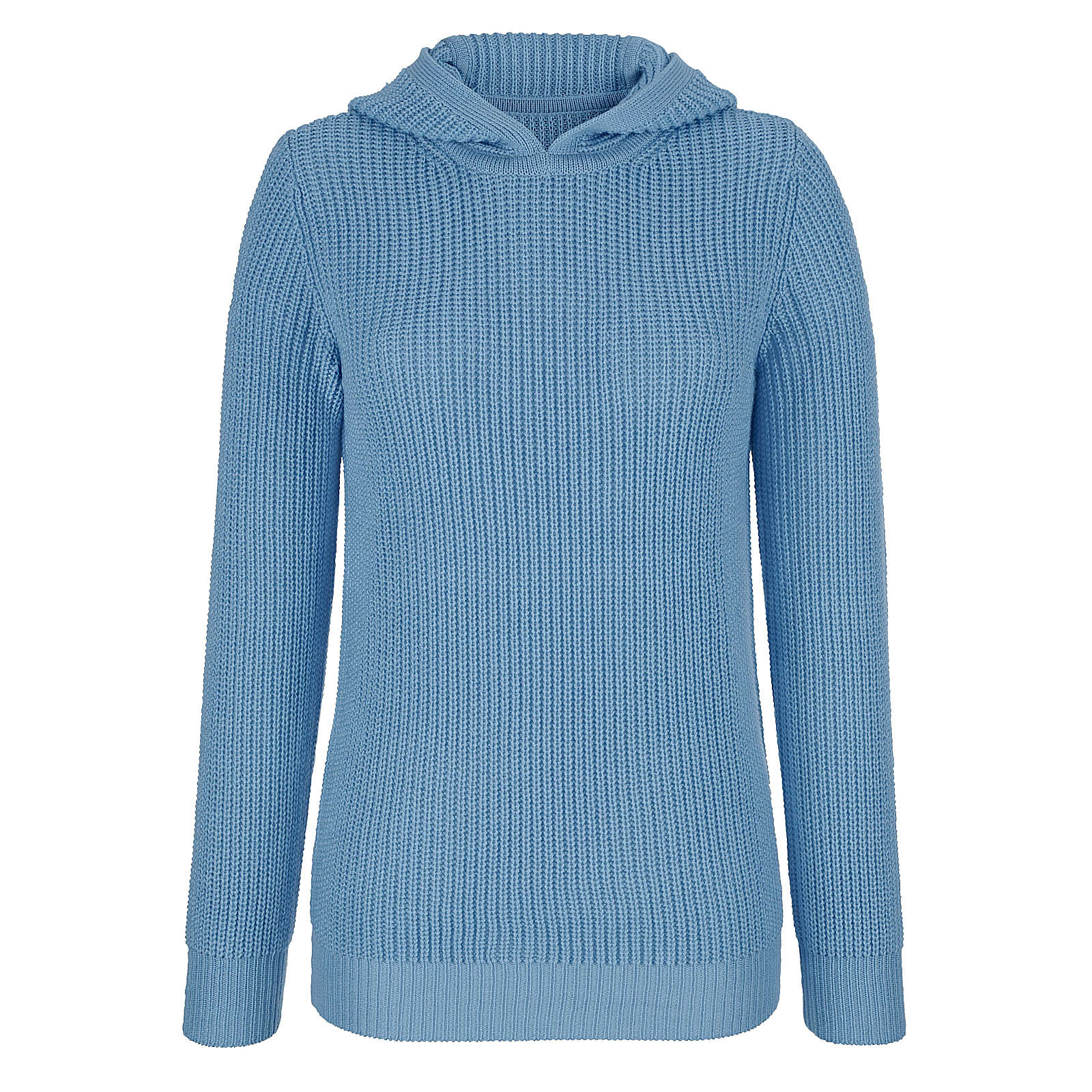 Image of BASICALLY YOU Pullover langarm uni Gerade blickdicht Kunstfaser Pullover blau Damen Gr. 44