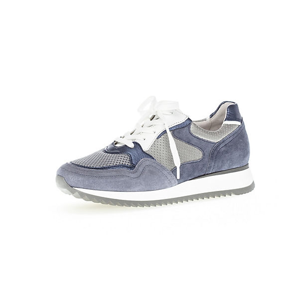 Gabor comfort Sneaker low Materialmix Leder/Lederimitat blau Sneakers Low