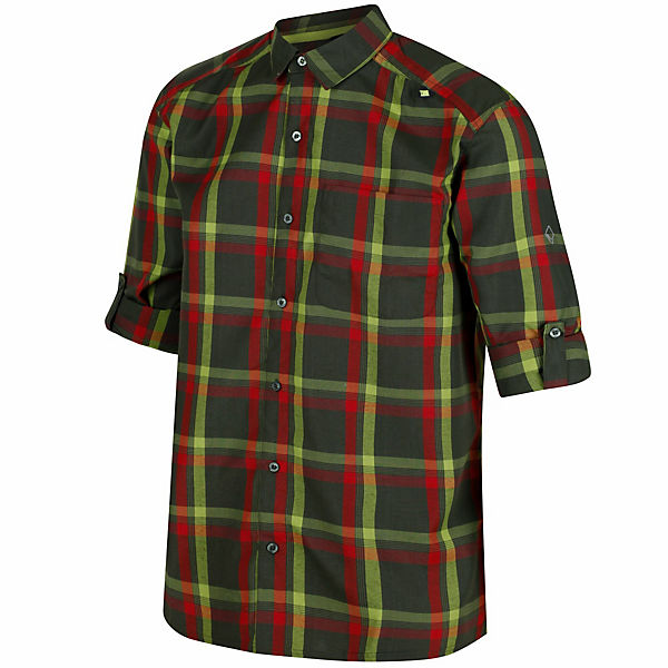 Bekleidung Kurzarmhemden Regatta Langarmhemd Mindano Long Sleeve Kurzarmhemden dunkelgrün