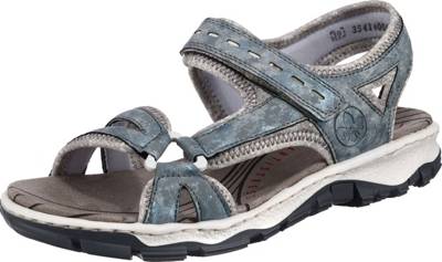 Rieker Massa-Preston Women Schuhe Damen Antistress Sandalen azure 67751-12 