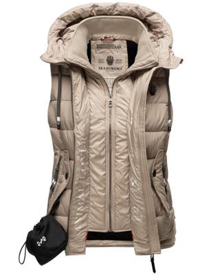 MARIKOO Steppweste Taisaa Outdoorwesten braun