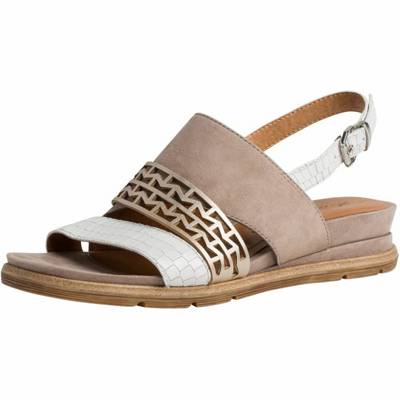 tamaris leder sandalette beige