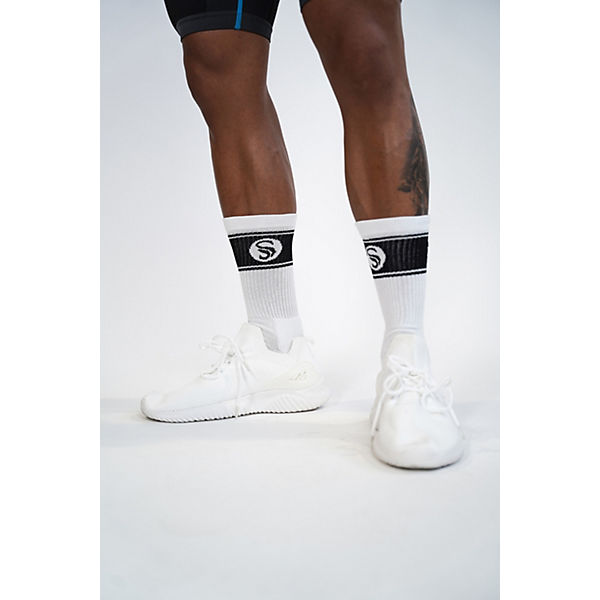 Bekleidung Socken STARK SOUL 6 Paar Sportsocken im RETRO Design - Frotteesohle Socken schwarz/weiß
