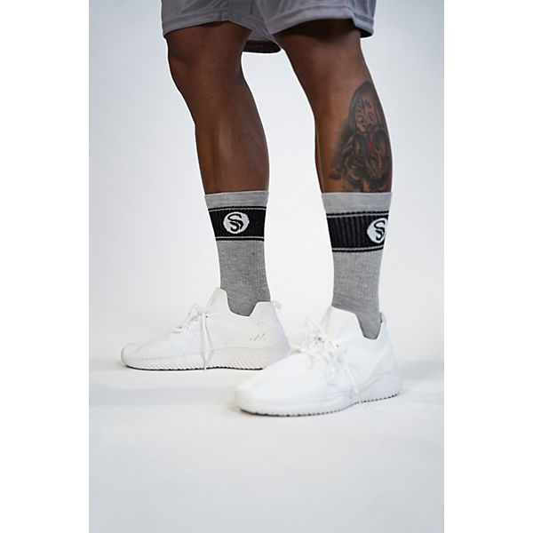 Bekleidung Socken STARK SOUL 6 Paar Sportsocken im RETRO Design - Frotteesohle Socken schwarz/grau