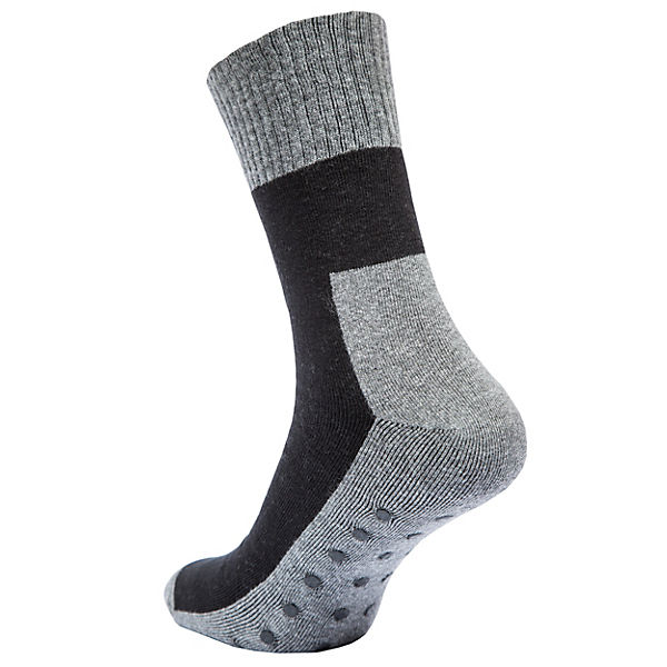 Bekleidung Socken Vincent Creation® ABS Socken 4 Paar Vollplüsch Socken schwarz/grau