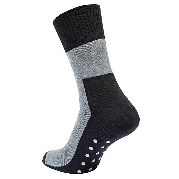 Bekleidung Socken Vincent Creation® ABS Socken 4 Paar Vollplüsch Socken schwarz/grau