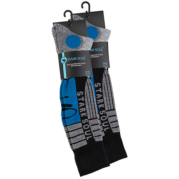 Ski & Snowboard Socken 2 Paar, mit Spezialpolsterung Kniestrümpfe