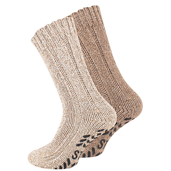 2 Paar Norweger Woll-Strick-Socken Socken