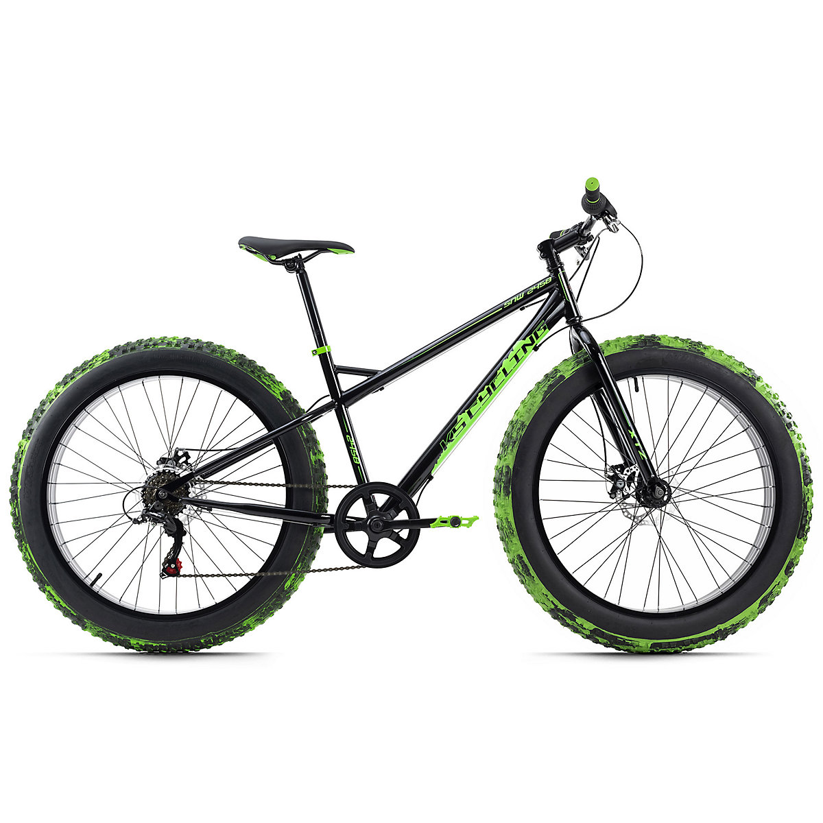 KS Cycling KS Cycling Mountainbike MTB Fatbike 26'' SNW2458 Rahmenhöhe: 43 cm schwarz/grün