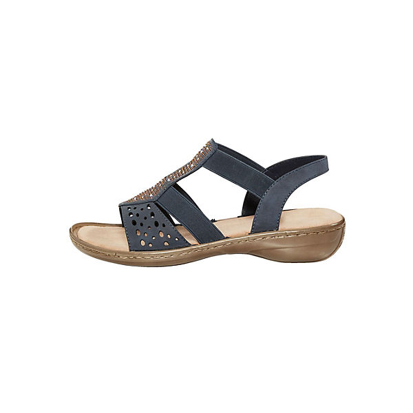 Schuhe Klassische Sandalen Julietta Sandalette mit schöner Glitzer-Applikation Schuhweite: H dunkelblau