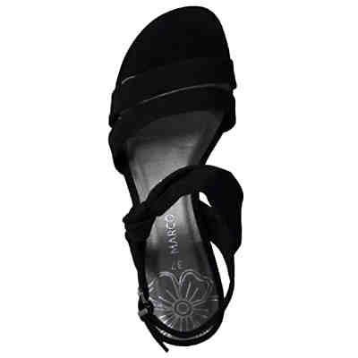 Damen Sandale Sandalette Schwarz Black 2-2-28300-24 001 Klassische Sandalen