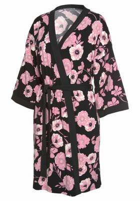 LASCANA Kimono schwarz/rosa