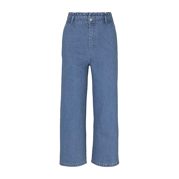 Jeanshosen Culotte Jeans mit Paperbag-Taille Jeanshosen