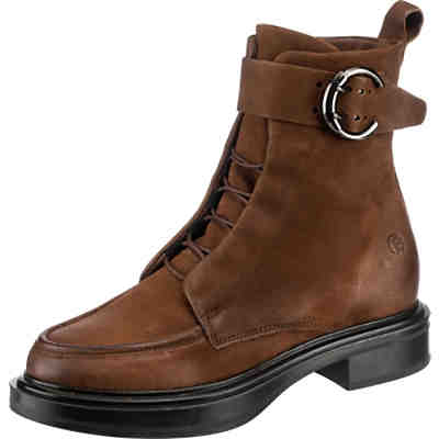 J&F Buckle Lace-Up Ankle Boots