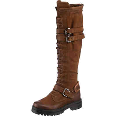 J&F Buckle Lace-Up High Boots