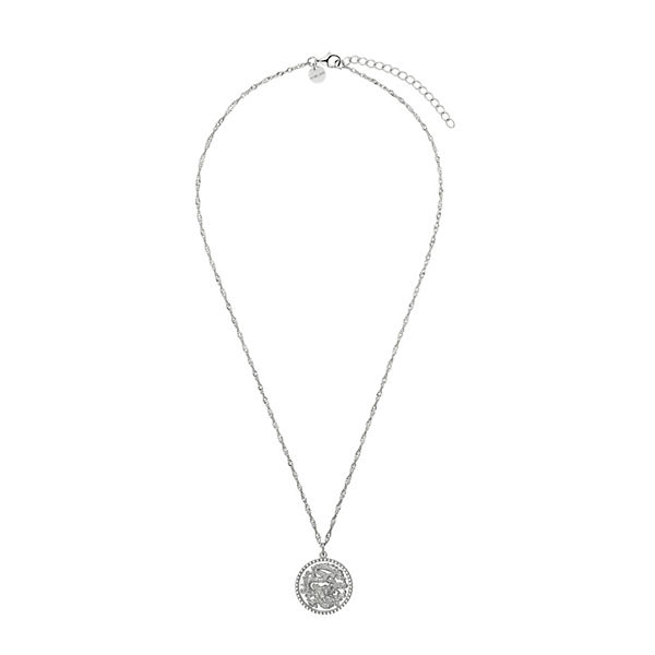 Accessoires Halsketten NOELANI Kette mit Anhänger für Damen Sterling Silber 925 Drachen Halsketten silber