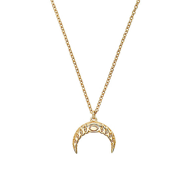 Accessoires Halsketten NOELANI Kette mit Anhänger für Damen Sterling Silber 925 vergoldet Halbmond Halsketten gold