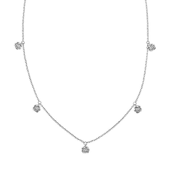 Accessoires Halsketten NOELANI Kette mit Anhänger für Damen Sterling Silber 925 Rose Halsketten silber