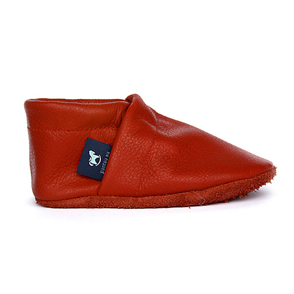 Schuhe Geschlossene Hausschuhe Pantau® Lederpuschen / Hausschuhe / Slipper Uni Rot Hausschuhe rot
