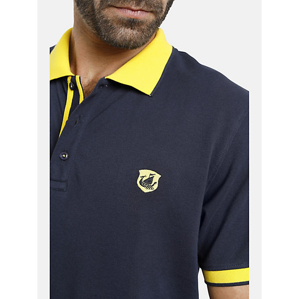 Bekleidung Shirts & Tops JAN VANDERSTORM Poloshirt LAVRANS Poloshirts dunkelblau