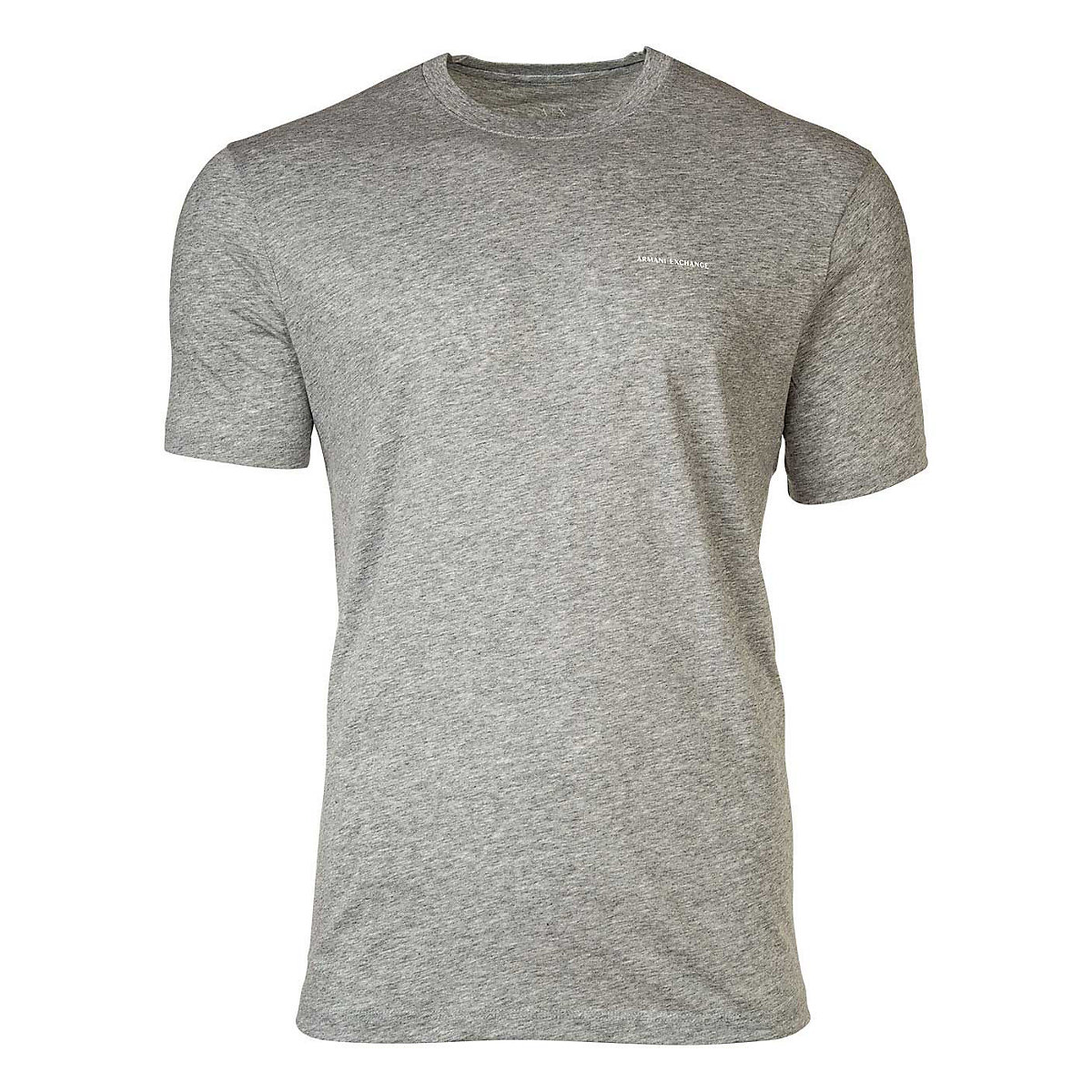 ARMANI EXCHANGE A|X Herren T-Shirt Schriftzug Rundhals Cotton Stretch T-Shirts grau