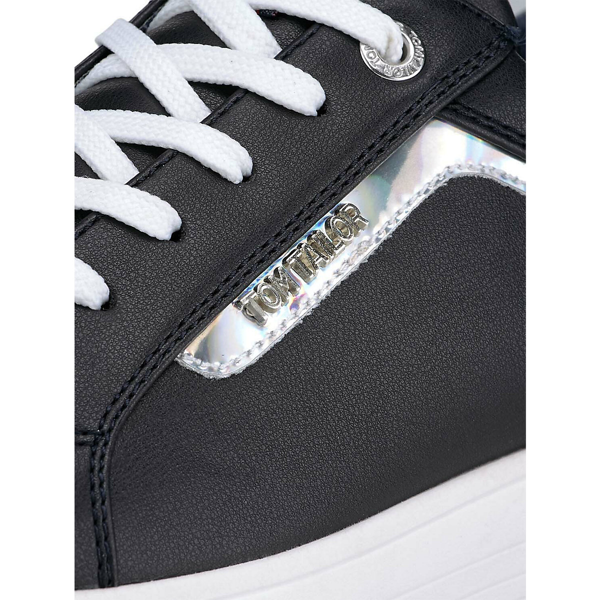TOM TAILOR Shoes Licence Sneaker mit Silberstreifen Sneakers Low dunkelblau
