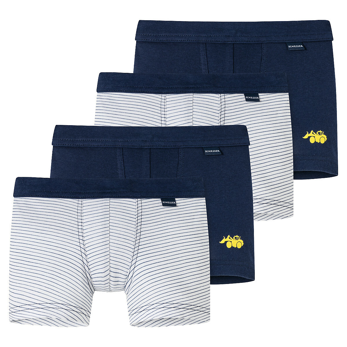 SCHIESSER Pants 4er Pack Kids Boys Feinripp Organic Cotton Panties für Jungen dunkelblau