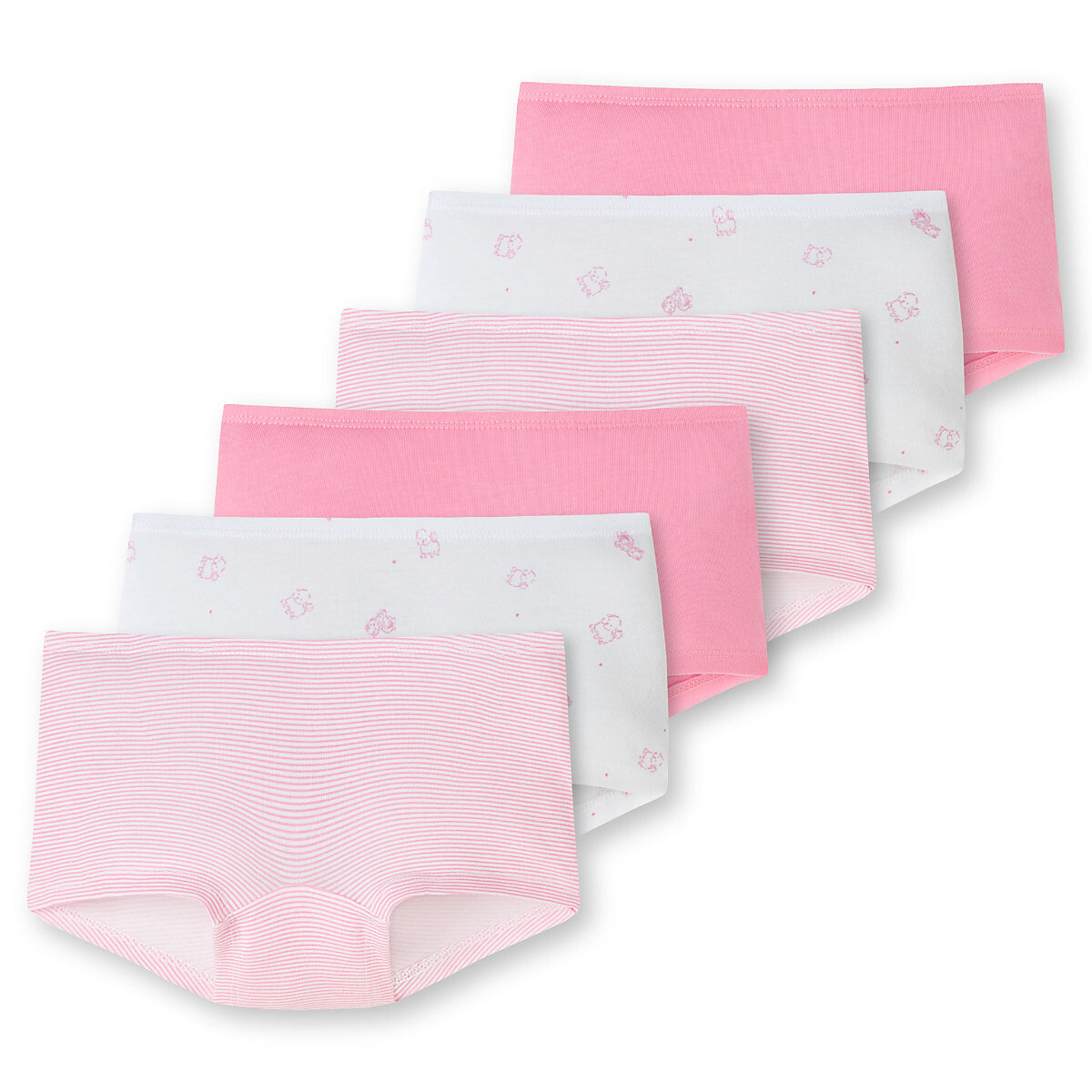 SCHIESSER Shorts 6er Pack Kids Girls 95/5 Organic Cotton Panties für Mädchen mehrfarbig