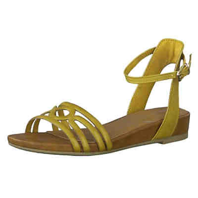 Damen Römer-Sandale Leder Gelb Sun 2-2-28425-24 618 Klassische Sandalen