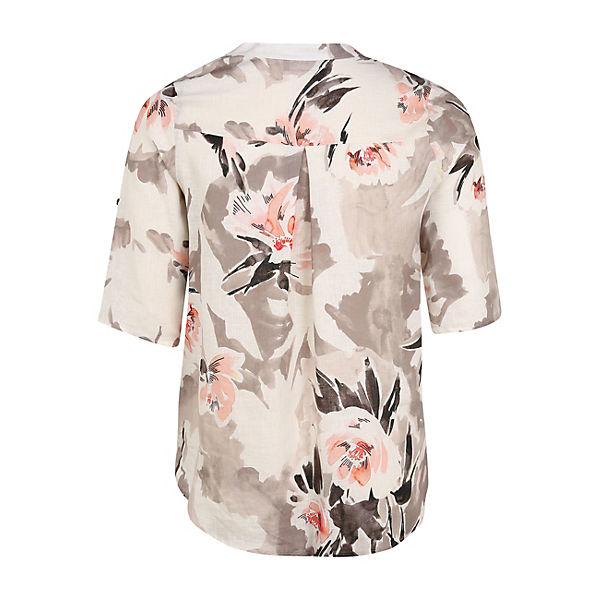 Bekleidung Langarmblusen Doris Streich Bluse mit Allover-Muster 3/4-Arm-Blusen koralle Bekleidung Langarmblusen Doris Streich Bluse mit Allover-Muster 3/4-Arm-Blusen koralle
