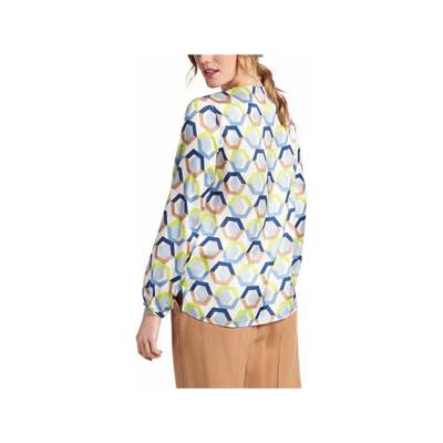 ETERNA Druckblusen blau