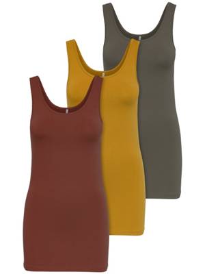 ONLY New Long Tank Top Live Love Tops gold