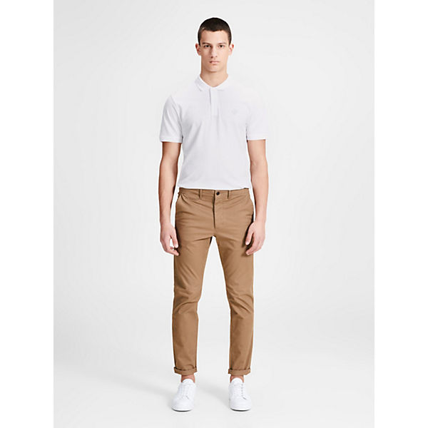 Bekleidung Poloshirts JACK & JONES Poloshirt Basic Poloshirts weiß Modell 2 Bekleidung Poloshirts JACK & JONES Poloshirt Basic Poloshirts weiß Modell 2
