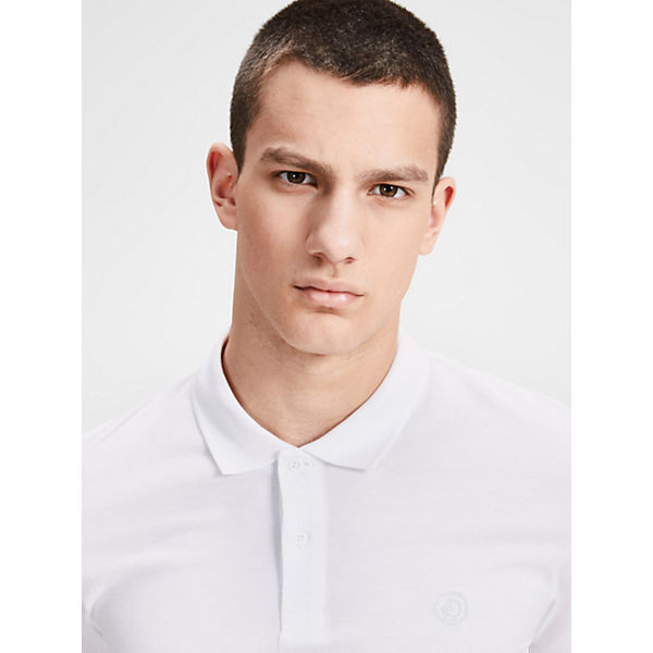 Bekleidung Poloshirts JACK & JONES Poloshirt Basic Poloshirts weiß Modell 2 Bekleidung Poloshirts JACK & JONES Poloshirt Basic Poloshirts weiß Modell 2
